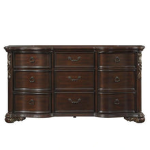 Cargar imagen en el visor de la galería, Royal Highlands 9 Drawer Dresser in Rich Cherry 1603-5