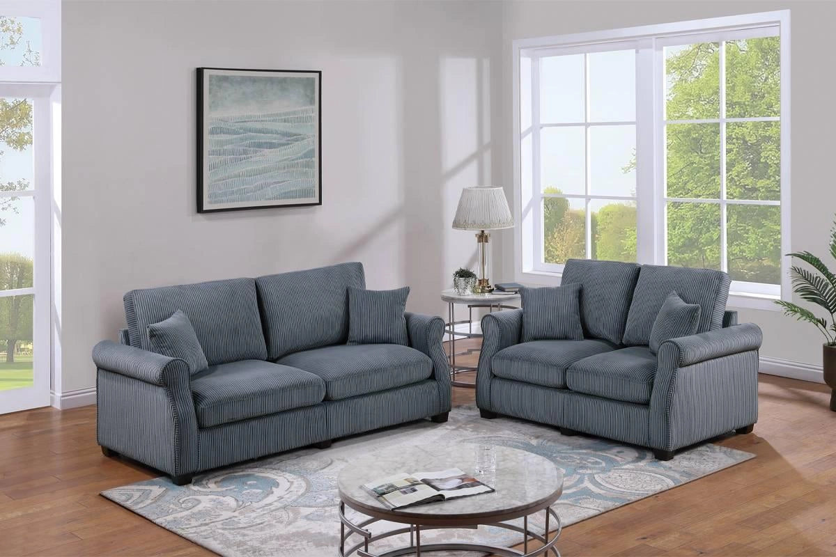 Haoind 2-Pcs Sofa Set in Dark Gray