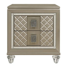 Load image into Gallery viewer, Youth Loudon 2 Drawer Nightstand in Champagne Metallic B1515-4