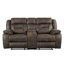Load image into Gallery viewer, Madrona Double Reclining Loveseat in Dark Brown 9989DB-2