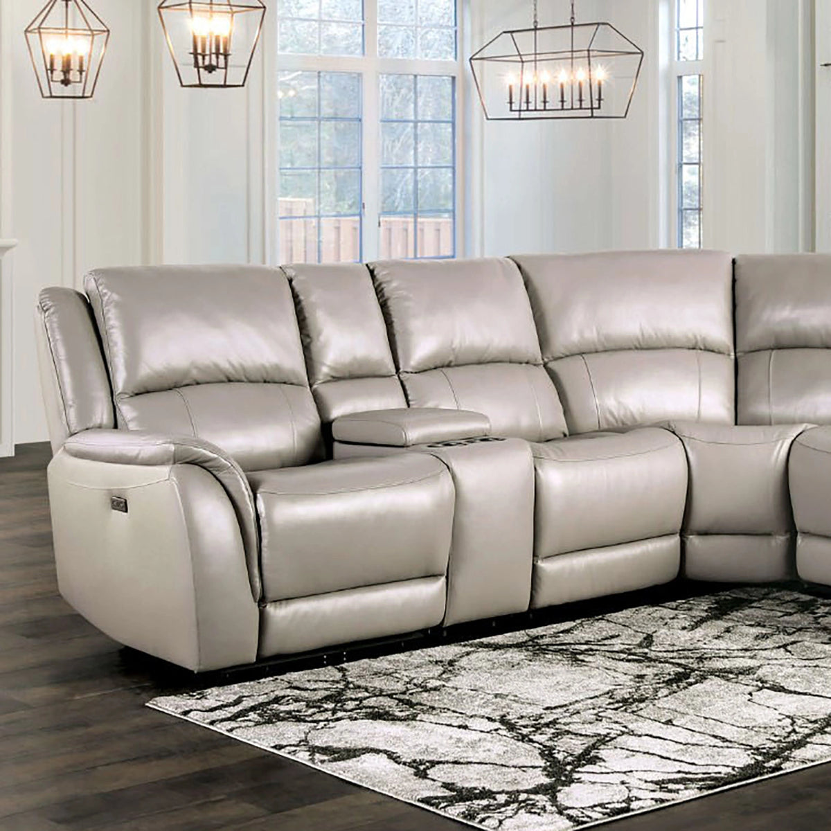 GORGIUS Power Sectional, Light Gray