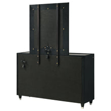 Cargar imagen en el visor de la galería, Ravenne Velvet Upholstered LED Dresser and Mirror