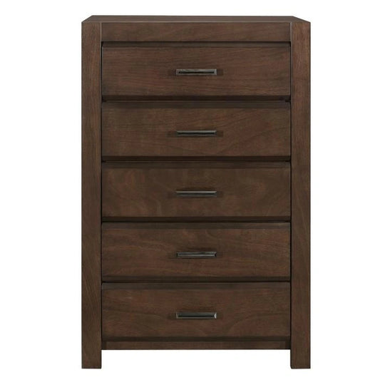 Erwan 5 Drawer Chest in Dark Walnut 1961-9