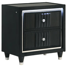 Load image into Gallery viewer, Ravenne Velvet Upholstered LED Nightstand
