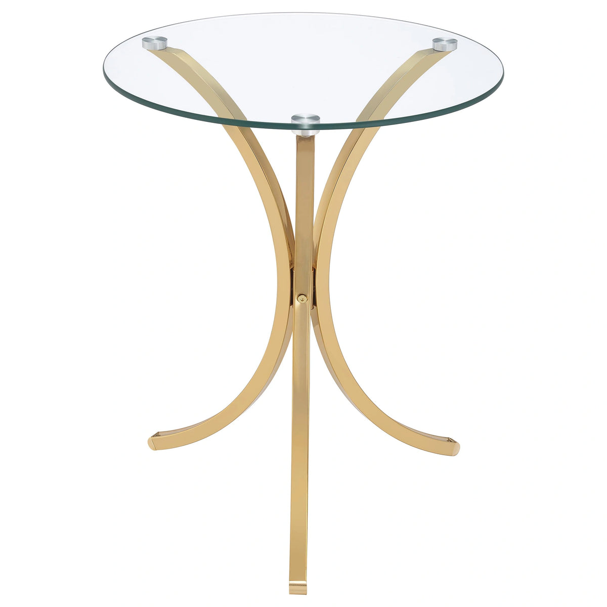 Eloise Round Glass Top Side Table