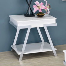 Load image into Gallery viewer, TITUS End Table, White/Chrome