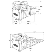 Cargar imagen en el visor de la galería, Zuma Dual Power Reclining Loveseat
