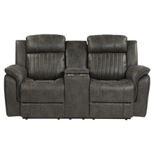 Cargar imagen en el visor de la galería, Centeroak Double Reclining Loveseat in Gray 9479BRG-2