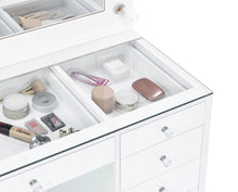 Cargar imagen en el visor de la galería, Acena Makeup Vanity Table with LED Mirror Set