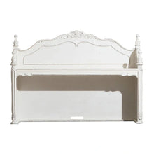 Cargar imagen en el visor de la galería, Cinderella Writing Desk and Hutch in Antique White with Grey Rub-Through