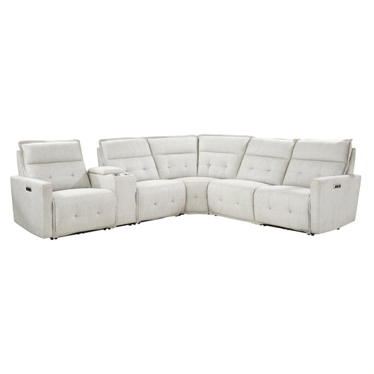 Salida-(6)6-Piece Modular Power Reclining Sectional with Power Headrests image
