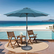 Cargar imagen en el visor de la galería, Soli 9' Outdoor Umbrella w/ Auto Tilt + 21" Round Base