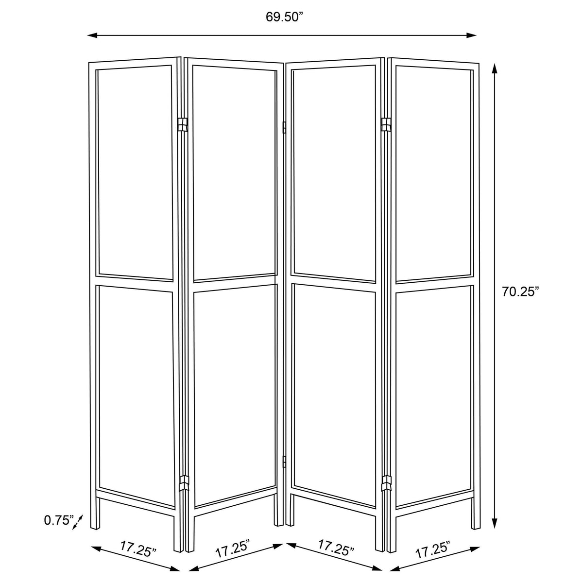 Deepika Four-Panel Room Divider