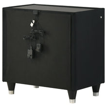 Load image into Gallery viewer, Ravenne Velvet Upholstered LED Nightstand