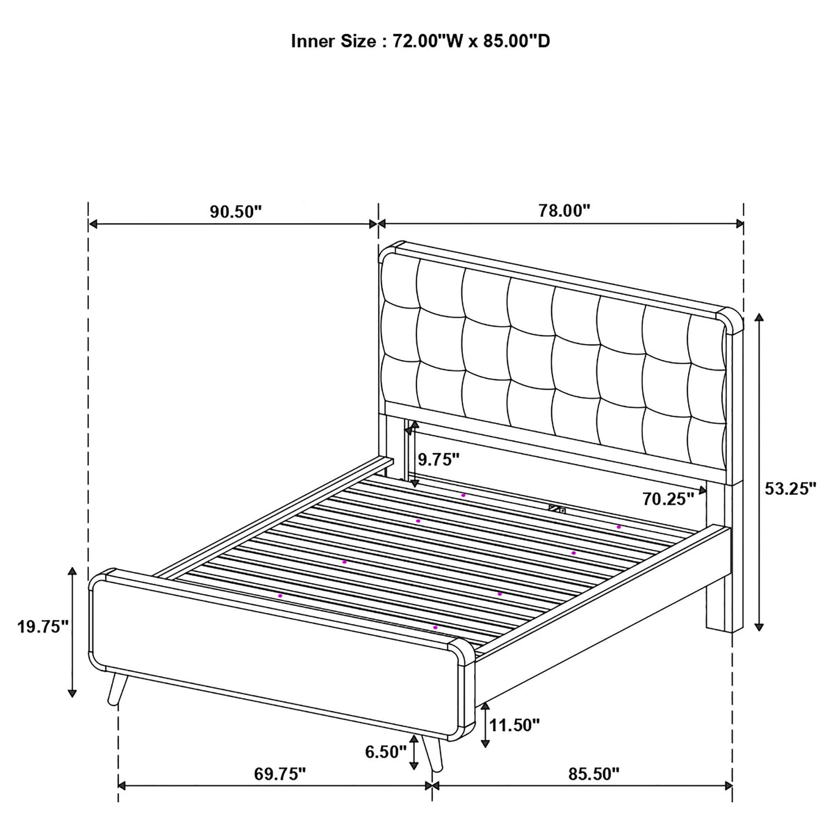 Robyn Panel Platform Bed
