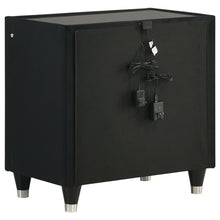 Load image into Gallery viewer, Ravenne Velvet Upholstered LED Nightstand