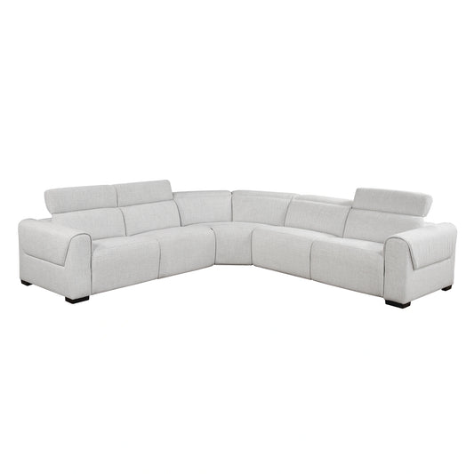McPherson-(5)5-Piece Modular Power Reclining Sectional with Power Headrests, Charging Ports image
