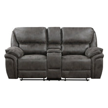 Cargar imagen en el visor de la galería, 8517GRY-2 - Double Reclining Love Seat with Center Console