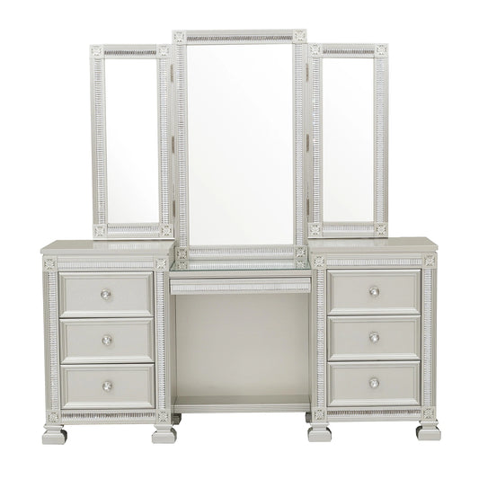 Bevelle-(4) Dressing Table with Mirror image
