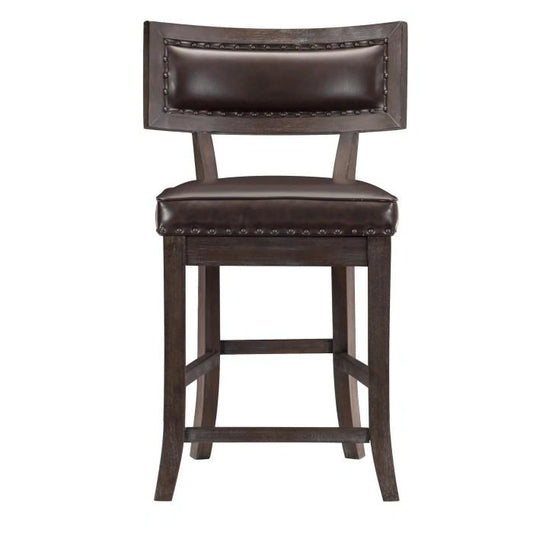 Oxton Counter Hight Chair in Dark Cherry (Set of 2)