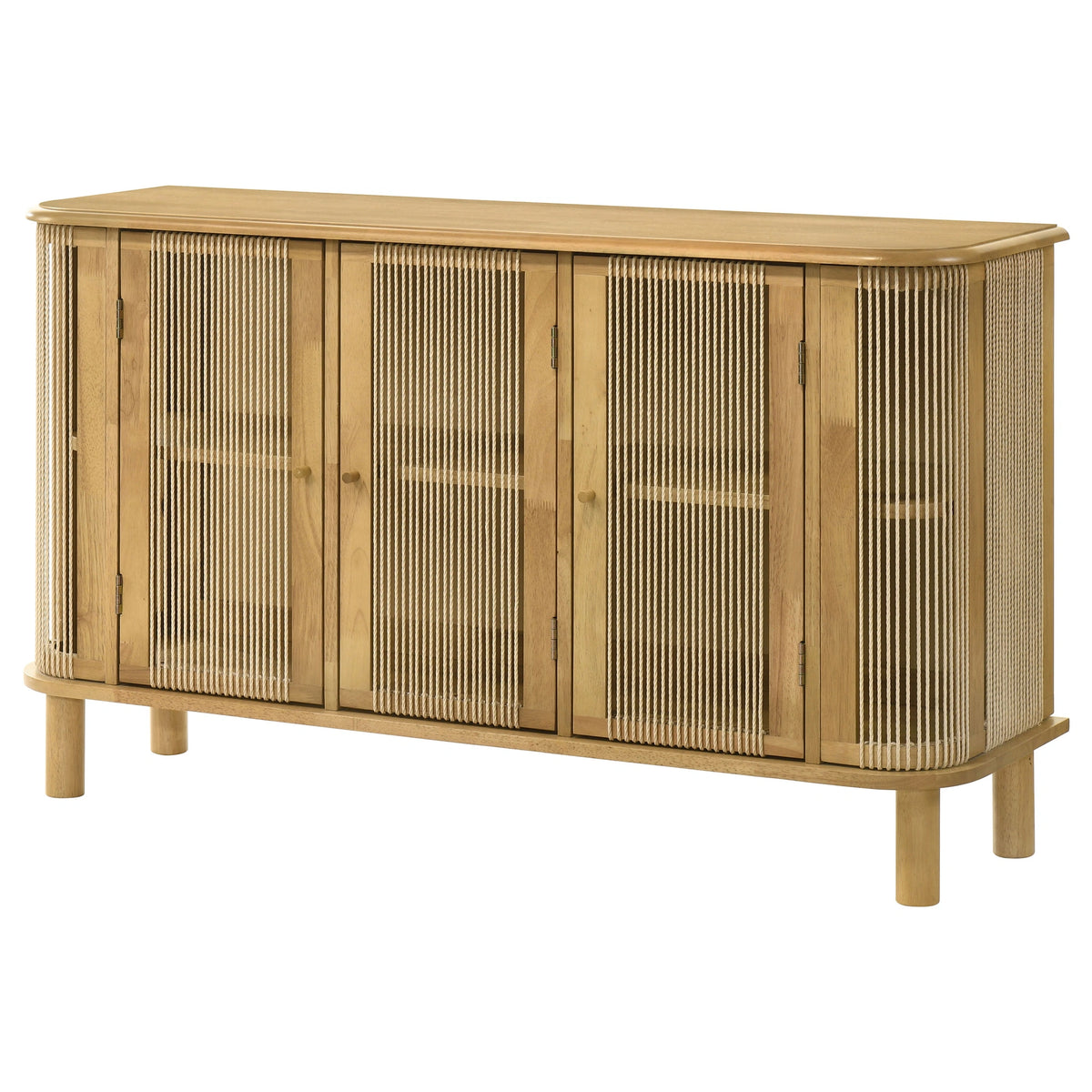 Ervine 3-Door Rope Panel Accent Cabinet