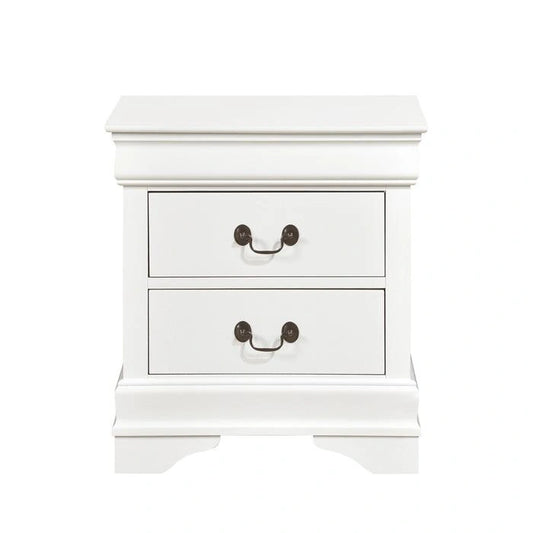 Mayville 2 Drawer Nightstand in White 2147W-4