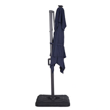 Cargar imagen en el visor de la galería, Xico 8 Ft Square Umbrella w/ Double Top w/ LED Light + 37" Large Base