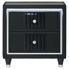 Load image into Gallery viewer, Ravenne Velvet Upholstered LED Nightstand