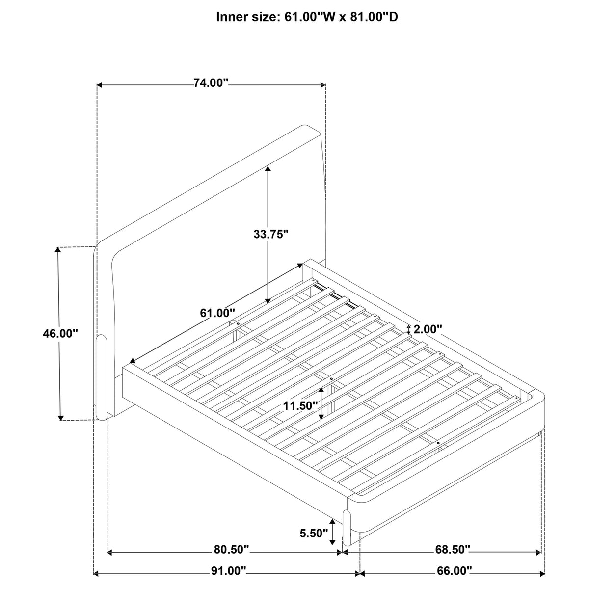 Baldacci Upholstered Platform Bed