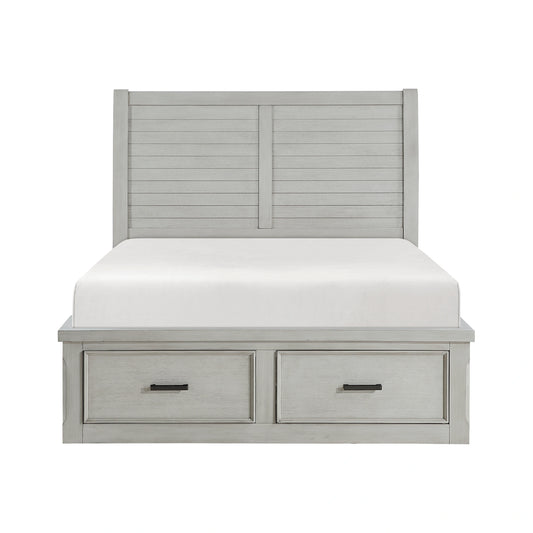 Willowbrook-(3) Queen Platform Bed with Storage Footboard and Side Rails image