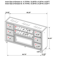 Load image into Gallery viewer, Lorient LED Dresser with Flame Visualizer