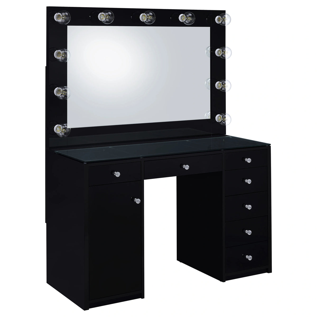Acena Makeup Vanity Table with LED Mirror Set