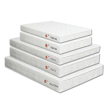 Load image into Gallery viewer, Daisy White 8" Bunkie Board Combo Mattress, Twin