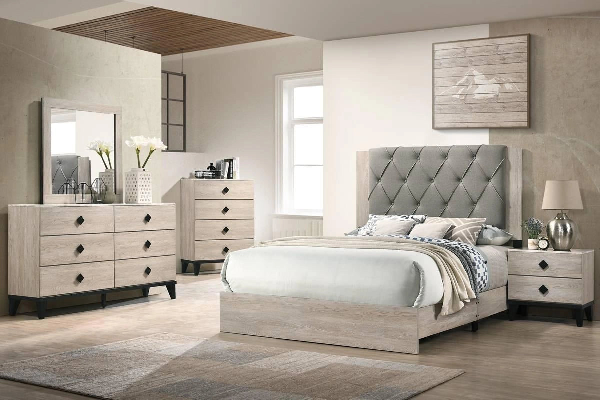 Liihfd Eastern King Bed in Foil Cream