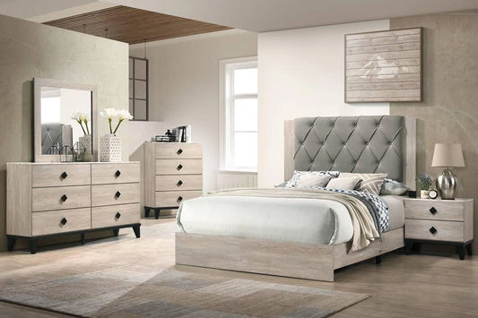 Liihfd Queen Bed in Foil Cream