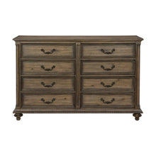 Load image into Gallery viewer, Rachelle 8 Drawer Dresser in Weathered Pecan 1693-5