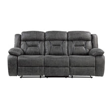 Cargar imagen en el visor de la galería, Madrona Hill Double Reclining Sofa in Gray 9989GY-3