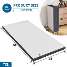 Cargar imagen en el visor de la galería, Hollyhock 4" Twin XL Tri-Fold Memory Foam Topper