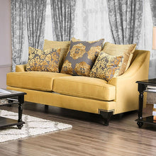 Cargar imagen en el visor de la galería, Viscontti Gold/Gray Love Seat, Gold