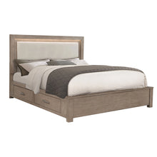 Load image into Gallery viewer, Kenora Panel Platform Storage Bed with LED Lighting