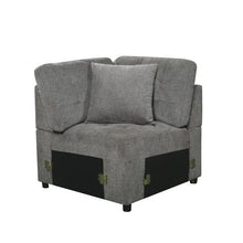 Cargar imagen en el visor de la galería, Logansport Corner Seat with 1 Pillow in Gray 9401GRY-CR
