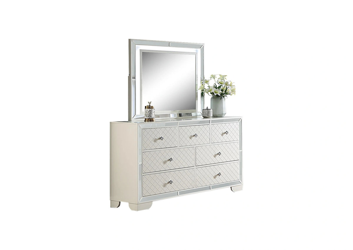 Hothan Mirror in Ivory