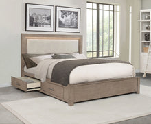 Load image into Gallery viewer, Kenora Panel Platform Storage Bed with LED Lighting