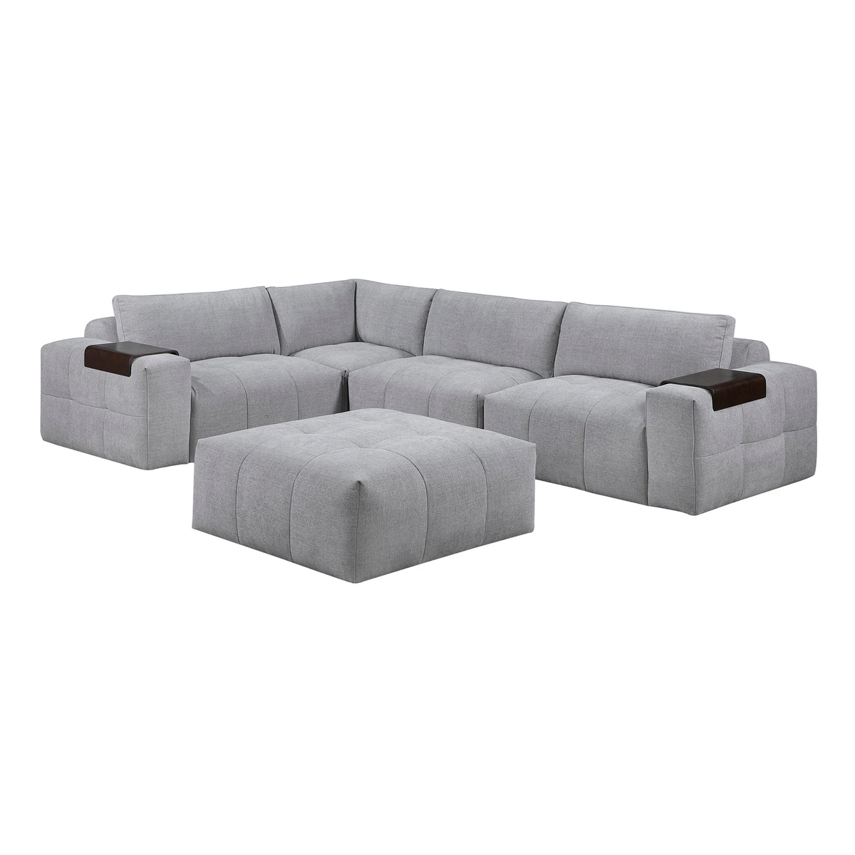 Tidal-(5)5-Piece Modular Sectional with Ottoman image