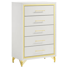 Cargar imagen en el visor de la galería, Lucia 5 Pc Bedroom Set (Queen Bed, Nightstand, Dresser, Mirror and Chest)