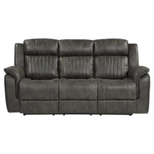 Load image into Gallery viewer, Centeroak Double Reclining Sofa in Gray 9479BRG-3