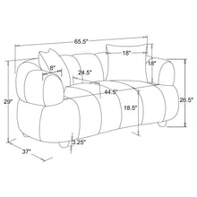 Cargar imagen en el visor de la galería, Whitney Woven Fabric Upholstered Loveseat
