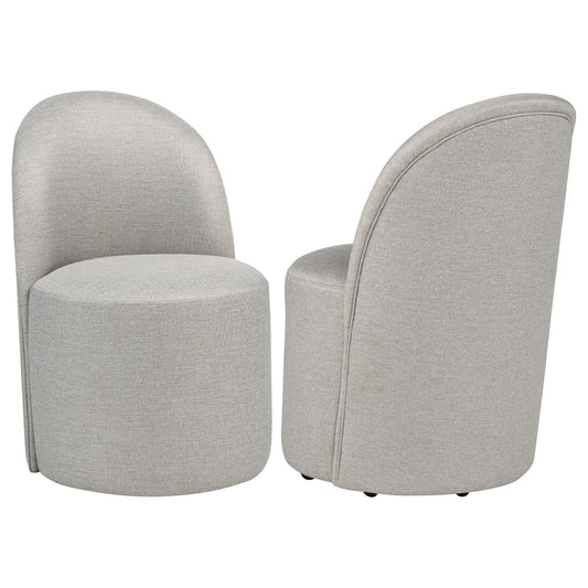 Aubrey Upholstered Barrel Dining Side Chair of 2