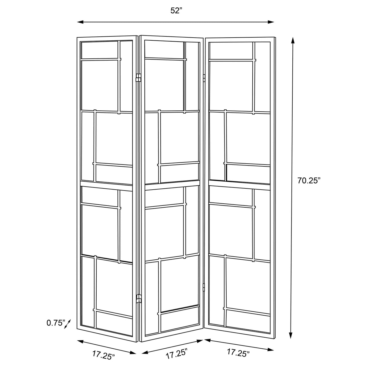 Damis Three-Panel Room Divider