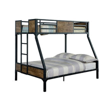 Cargar imagen en el visor de la galería, CLAPTON Black Twin/Full Bunk Bed